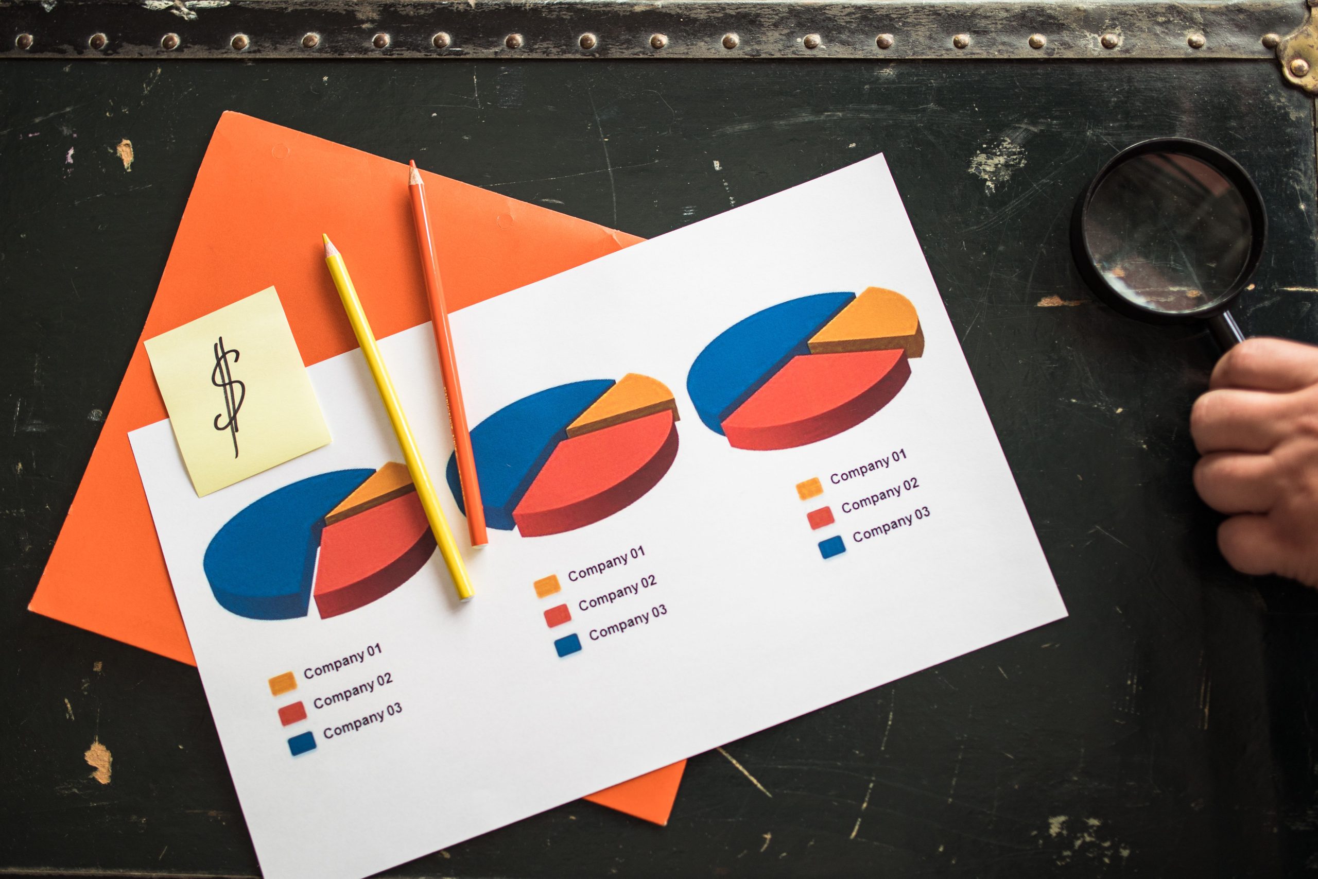Camemberts colorés données financières analyse